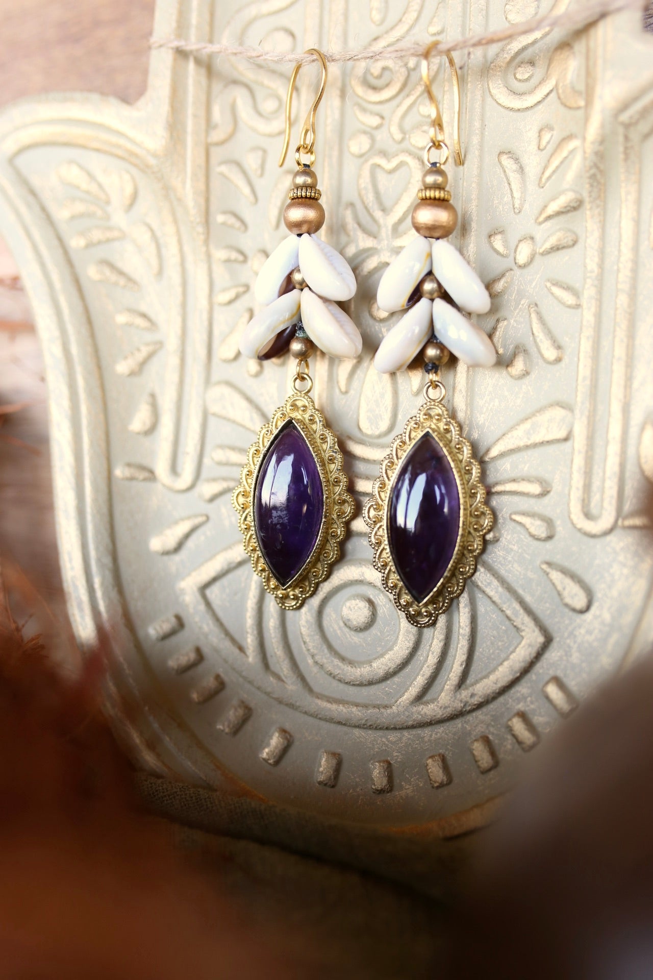 Boucles d’oreilles « Mystique Améthyste »