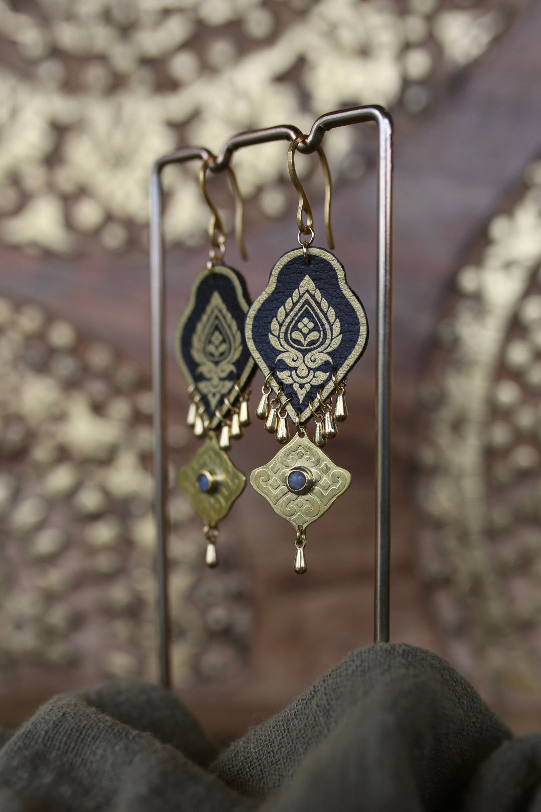 Boucles d’oreilles Mehndi Dorées