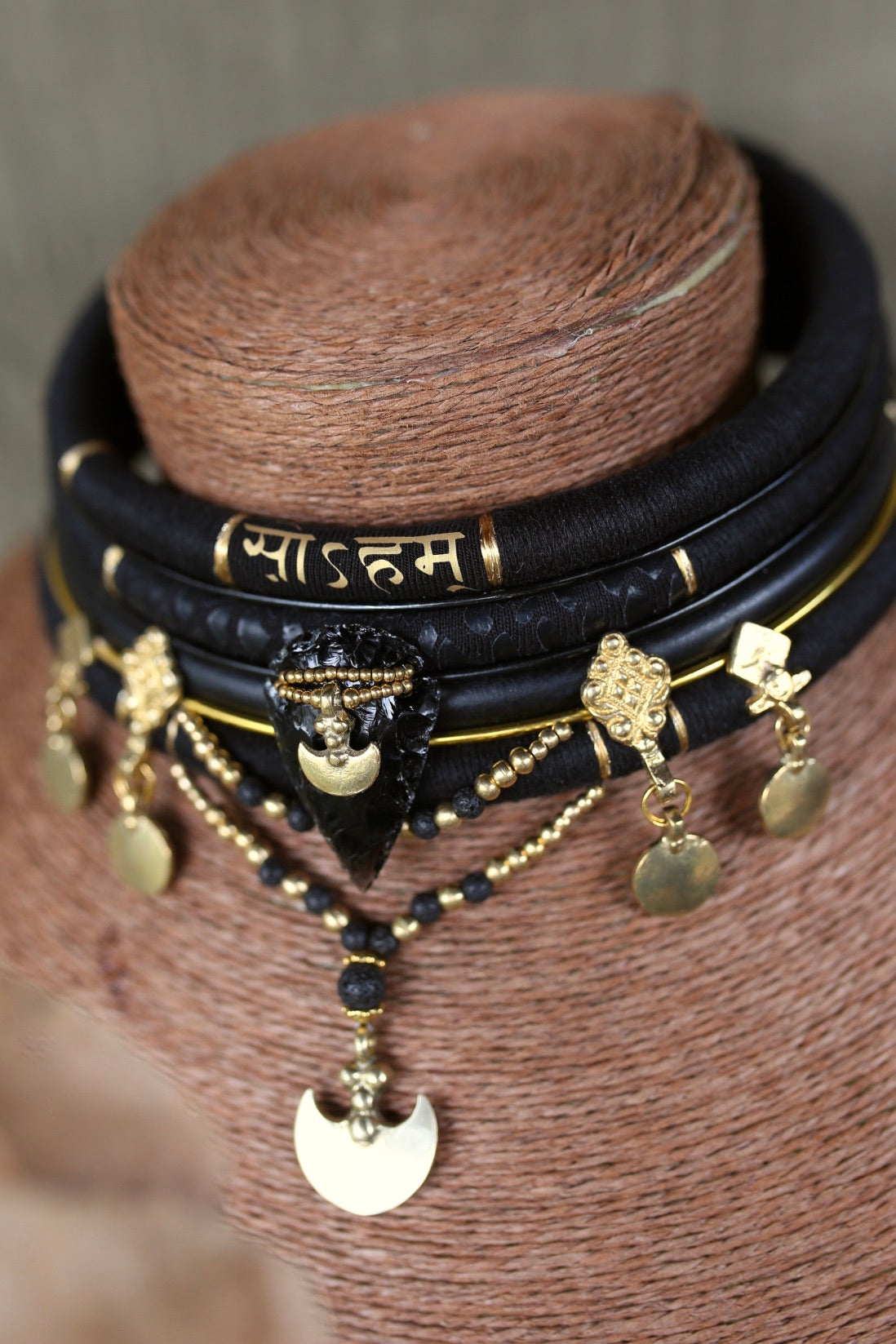 Collier Obsidian Moon