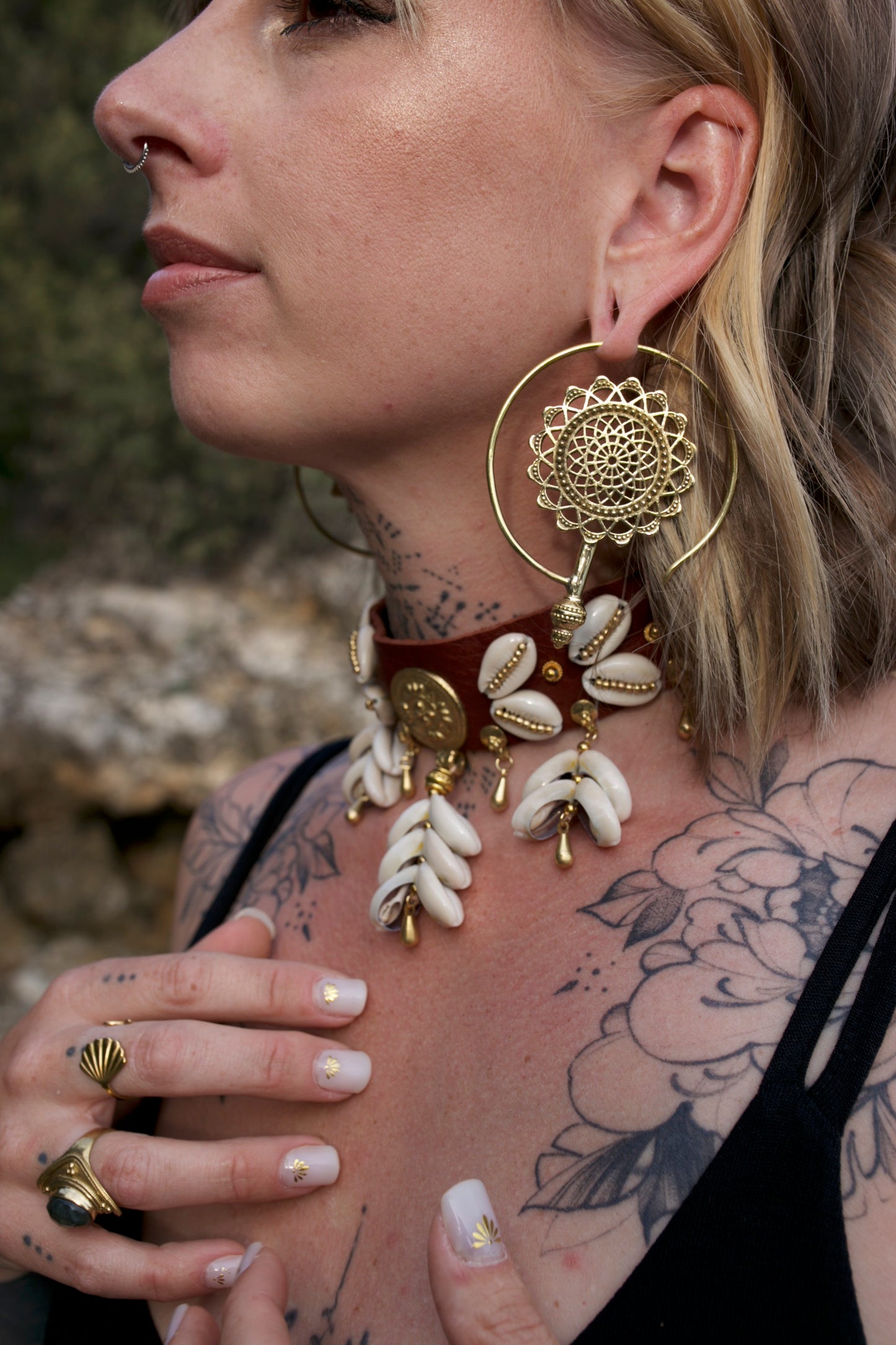 poids d'oreille en laiton