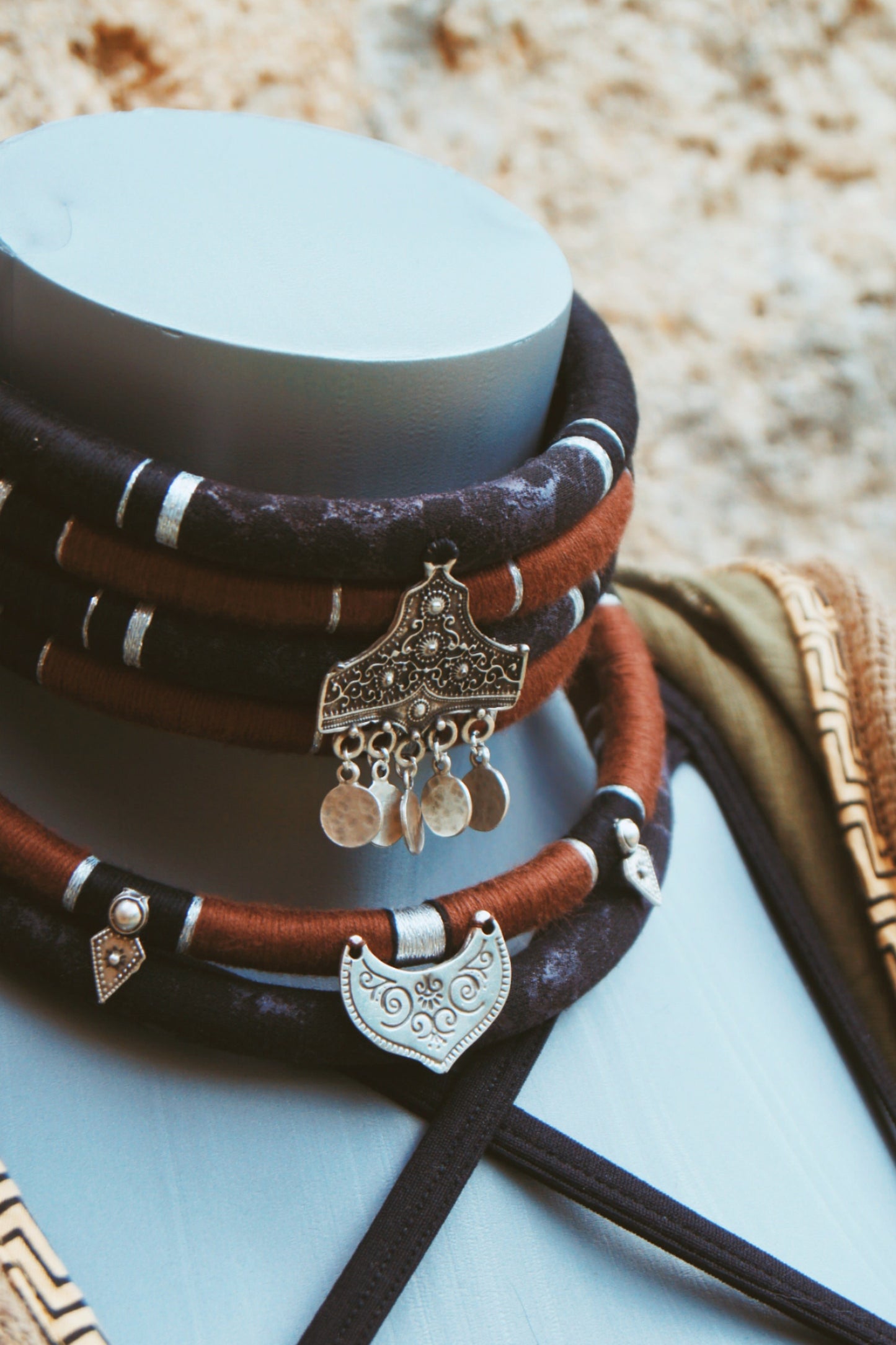 Collier double torc Massaï Wild