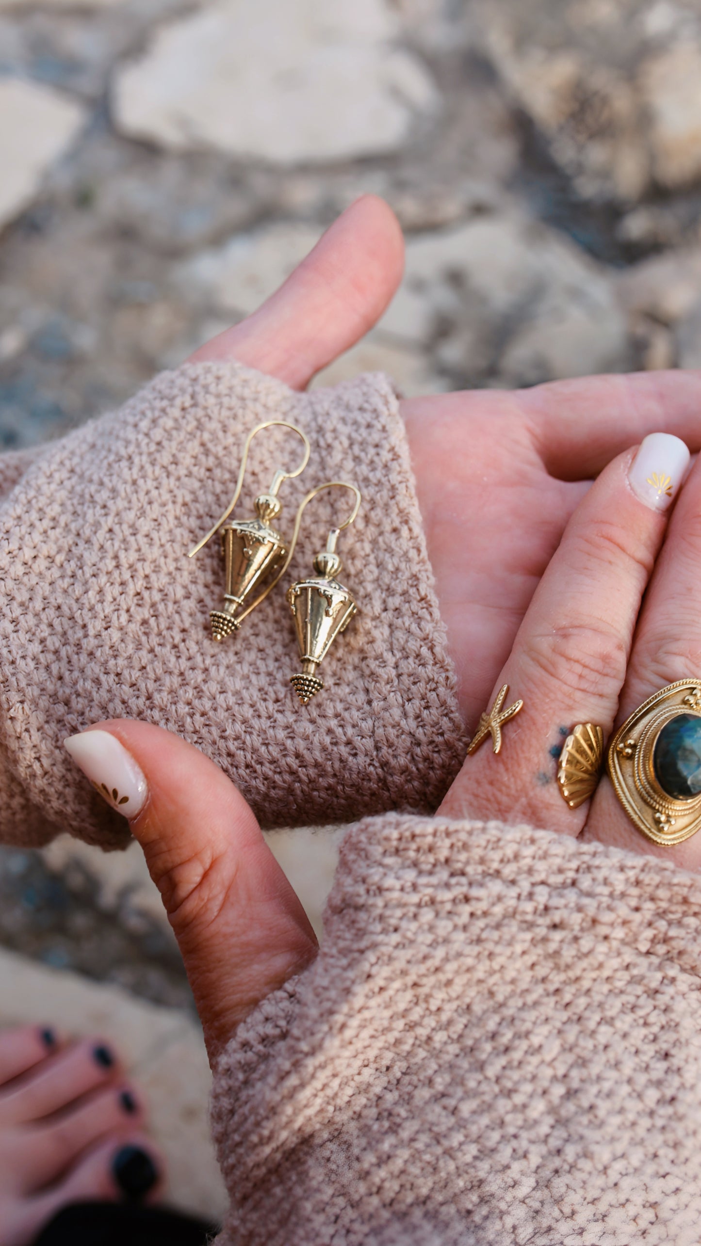 Boucle d'oreille en laiton