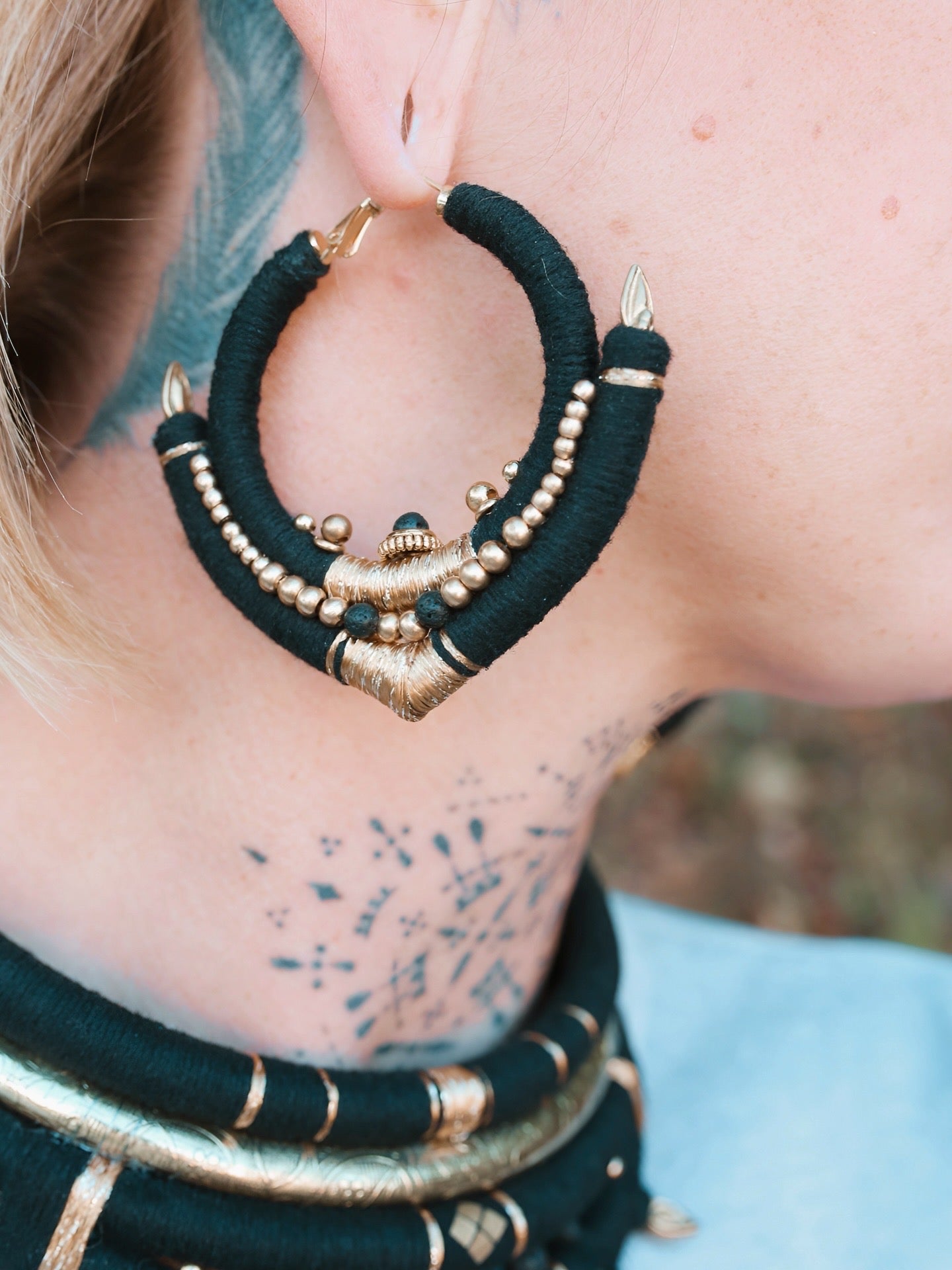 Boucles Obsidian Hoop