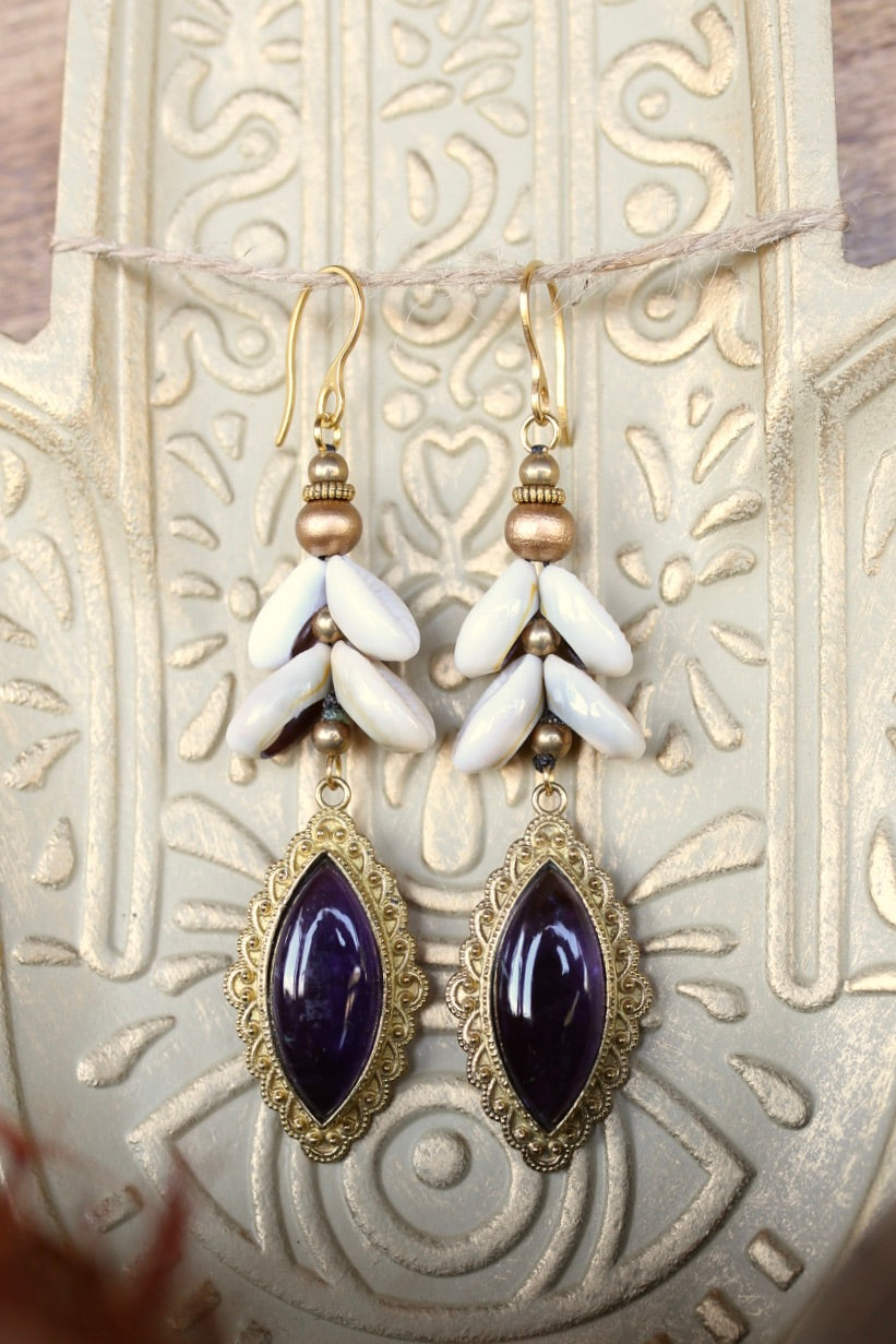 Boucles d’oreilles « Mystique Améthyste »