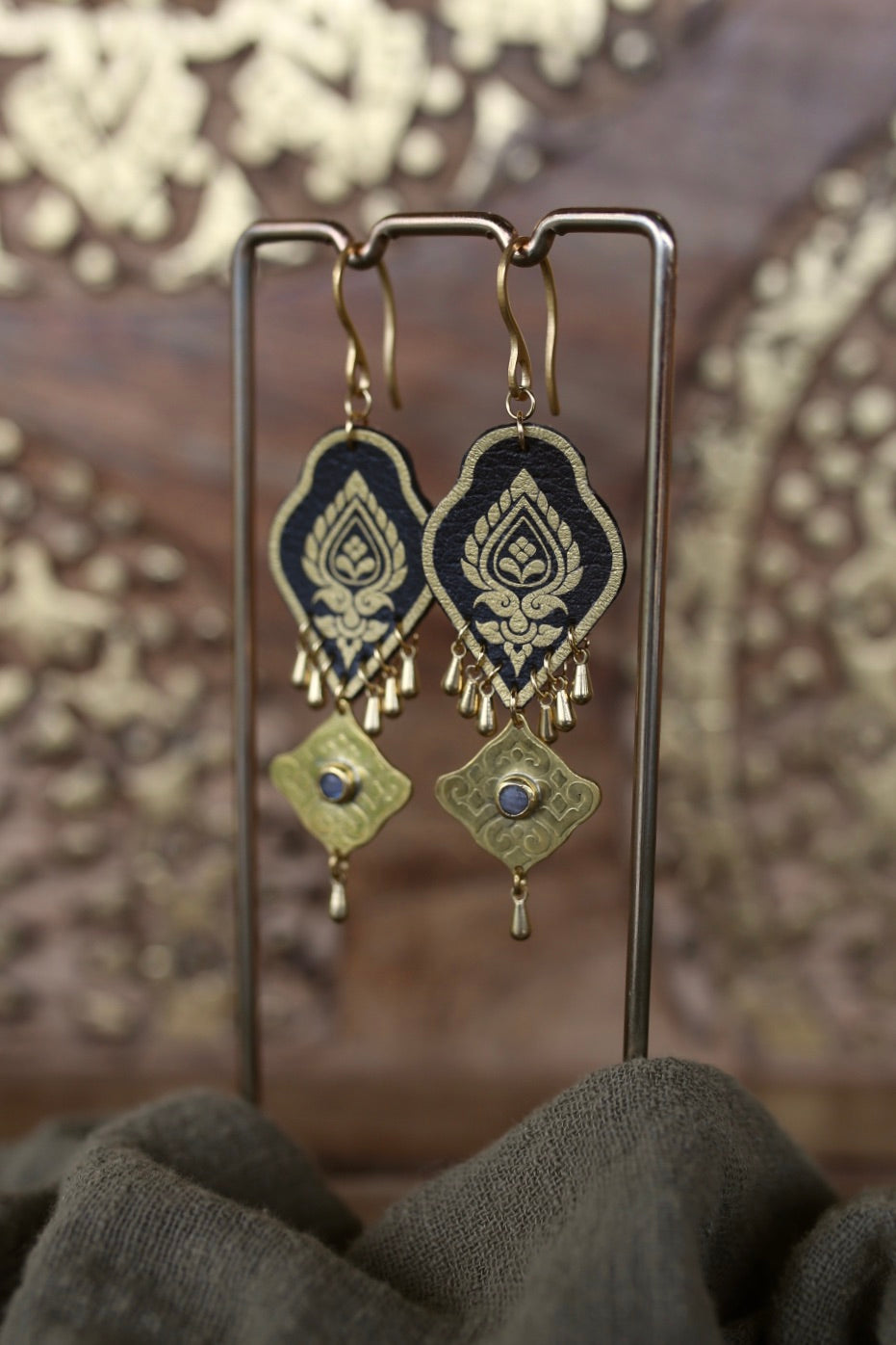 Boucles d’oreilles Mehndi Dorées