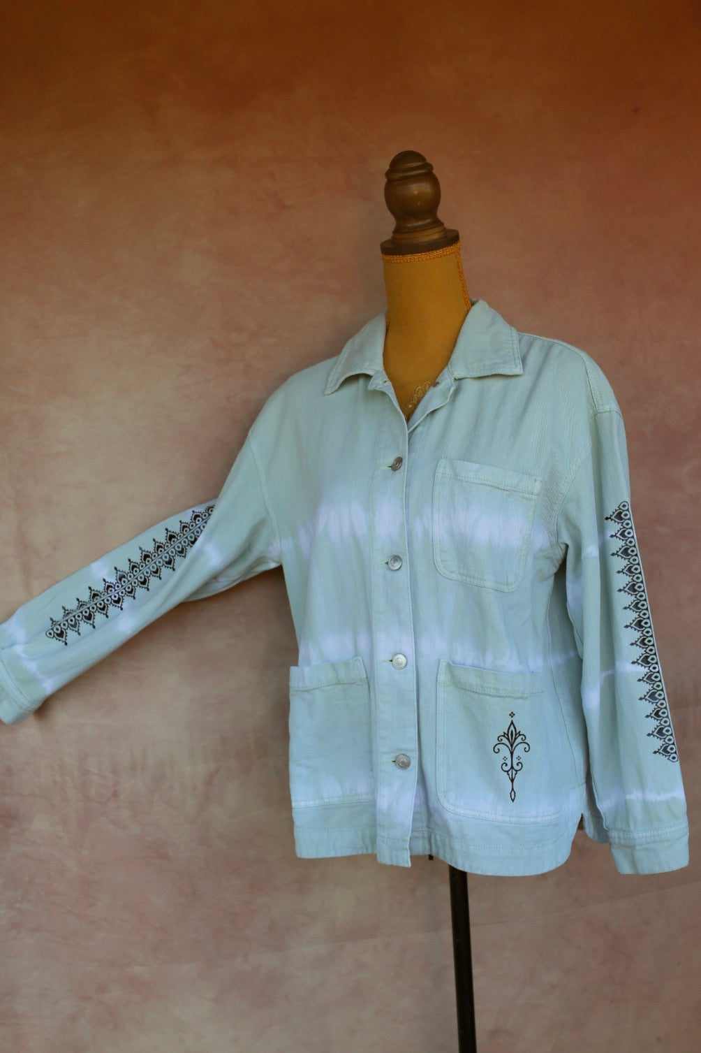 Veste en jean tie and dye