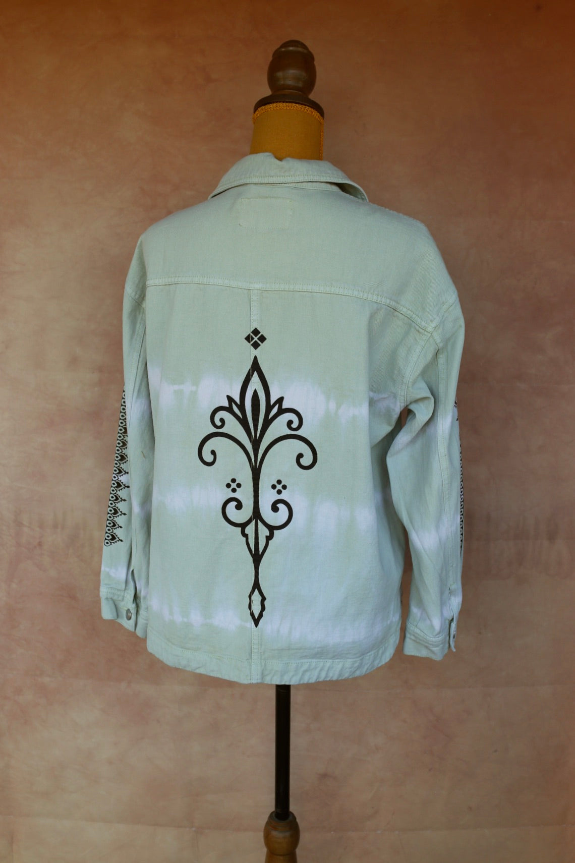 Veste en jean tie and dye