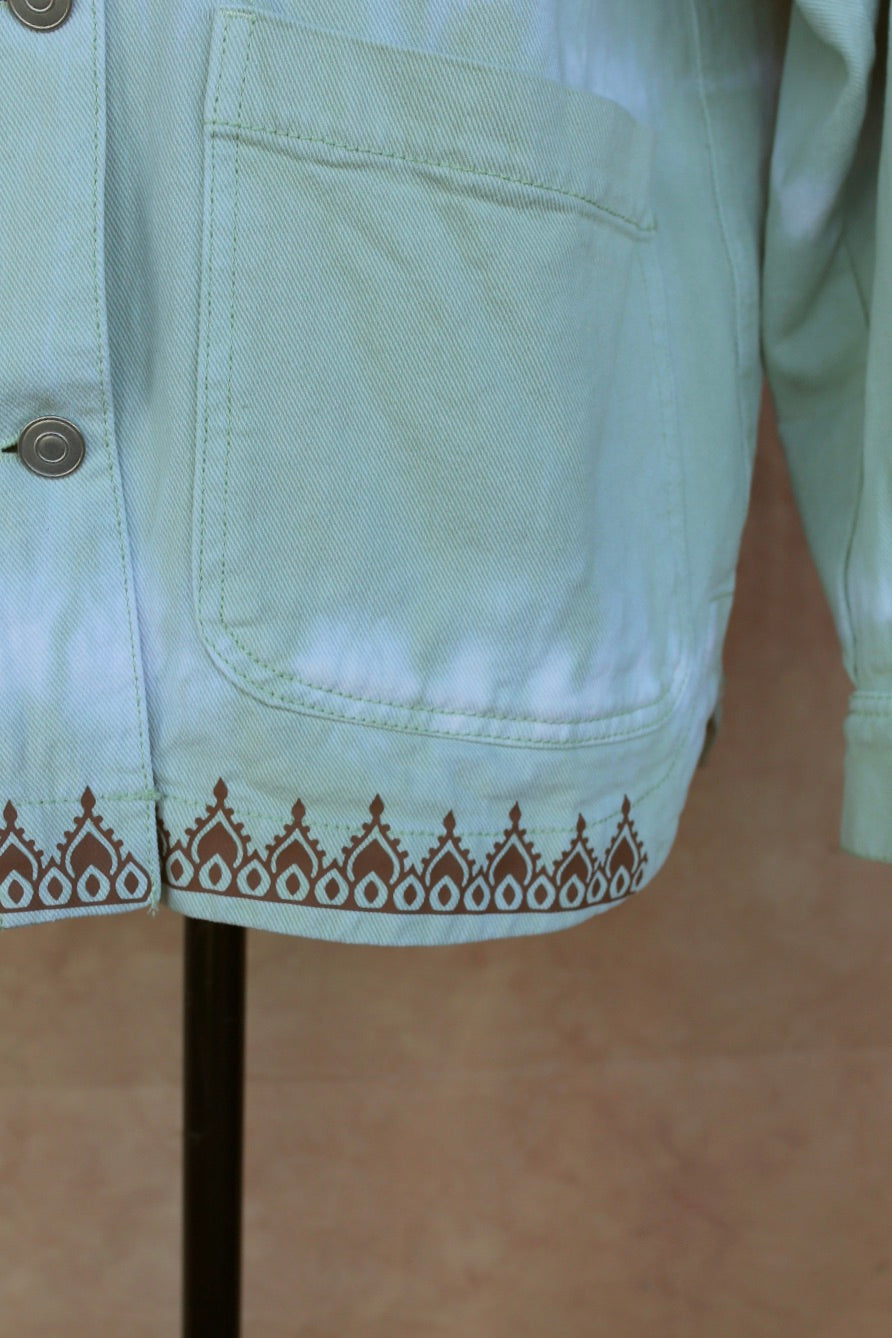 Veste en jean tie and dye