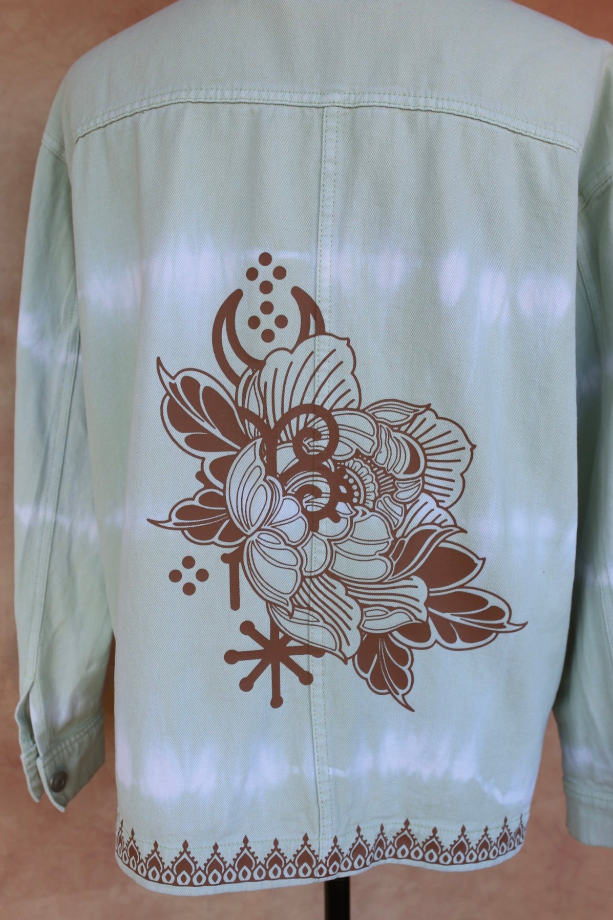 Veste en jean tie and dye