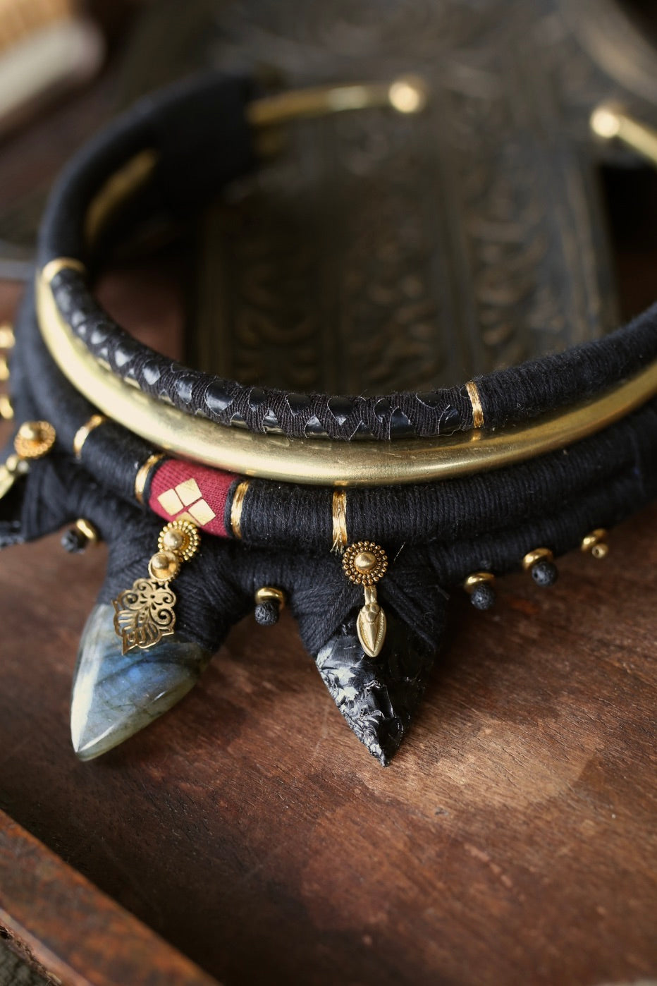 Collier Obsidian & Labradorite Mystic