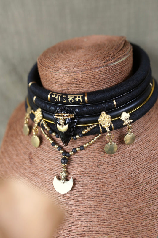 Collier Obsidian Moon