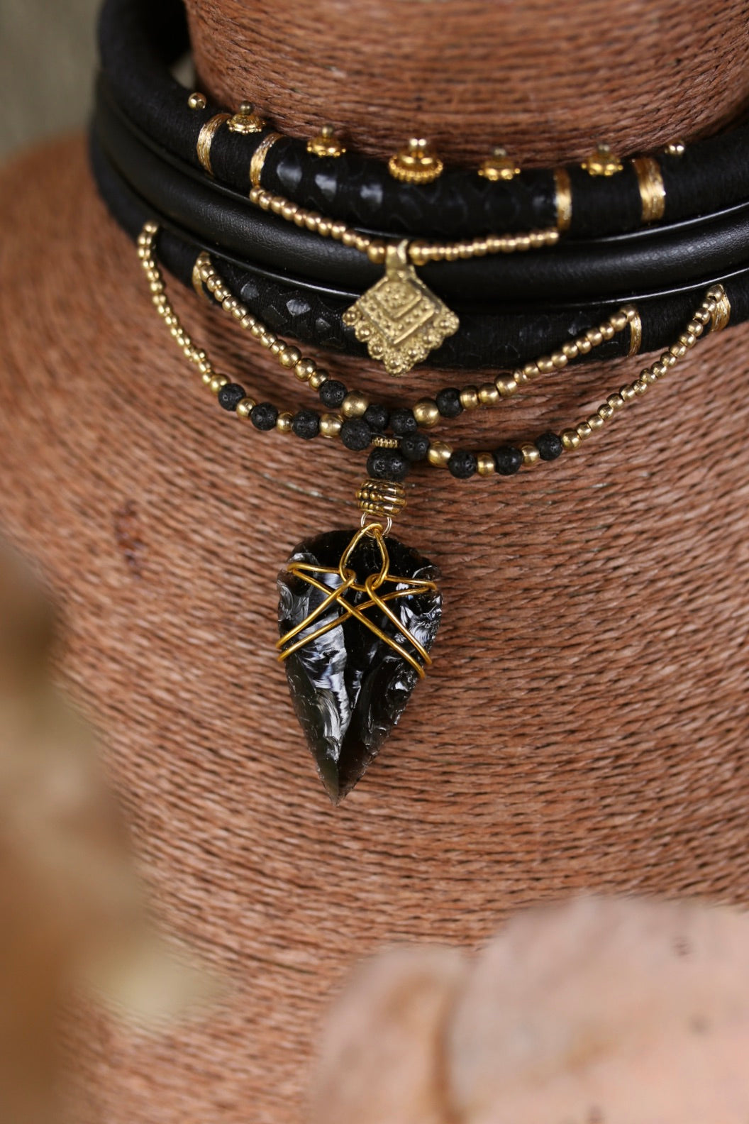 Collier Obsidian Star