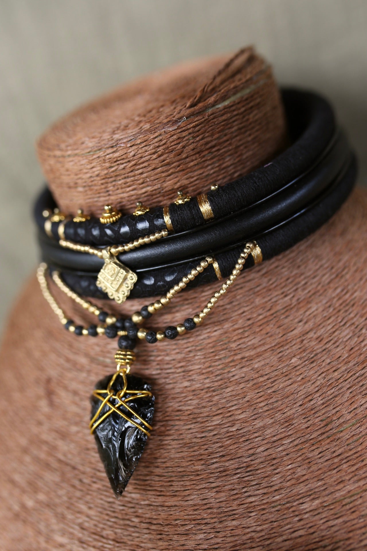 Collier Obsidian Star