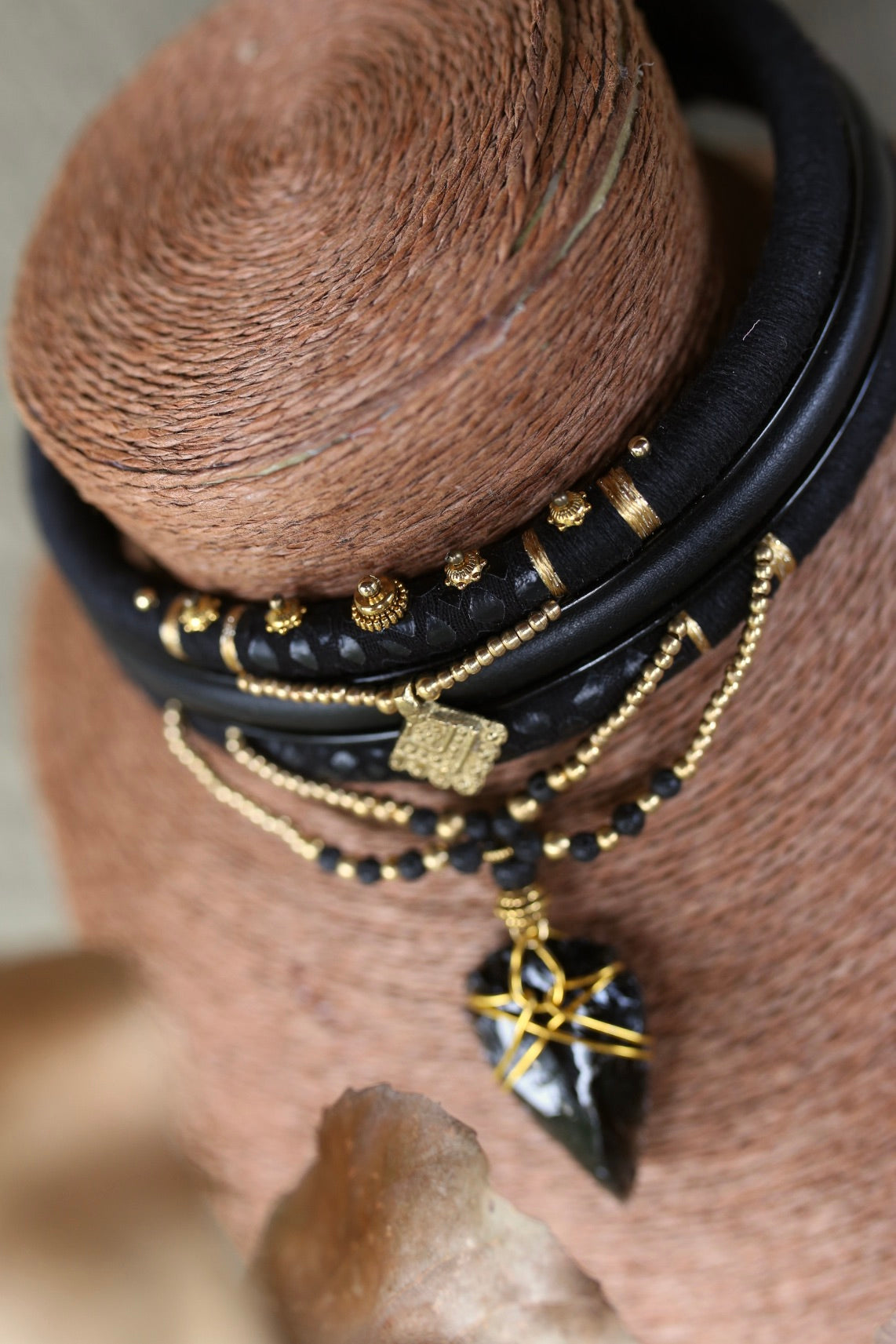 Collier Obsidian Star