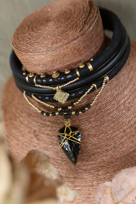 Collier Obsidian Star