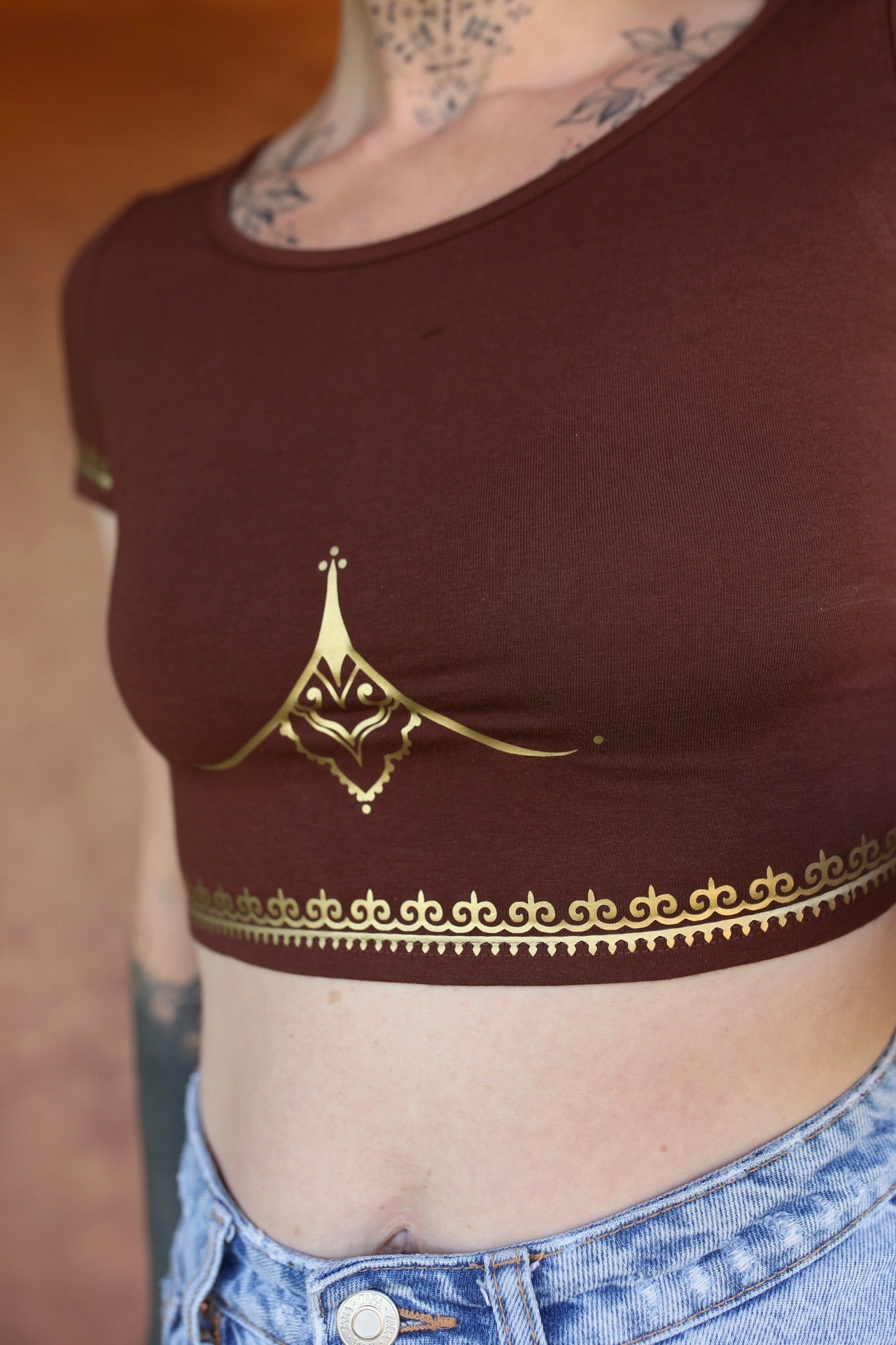 ❖  Crop top marron ❖