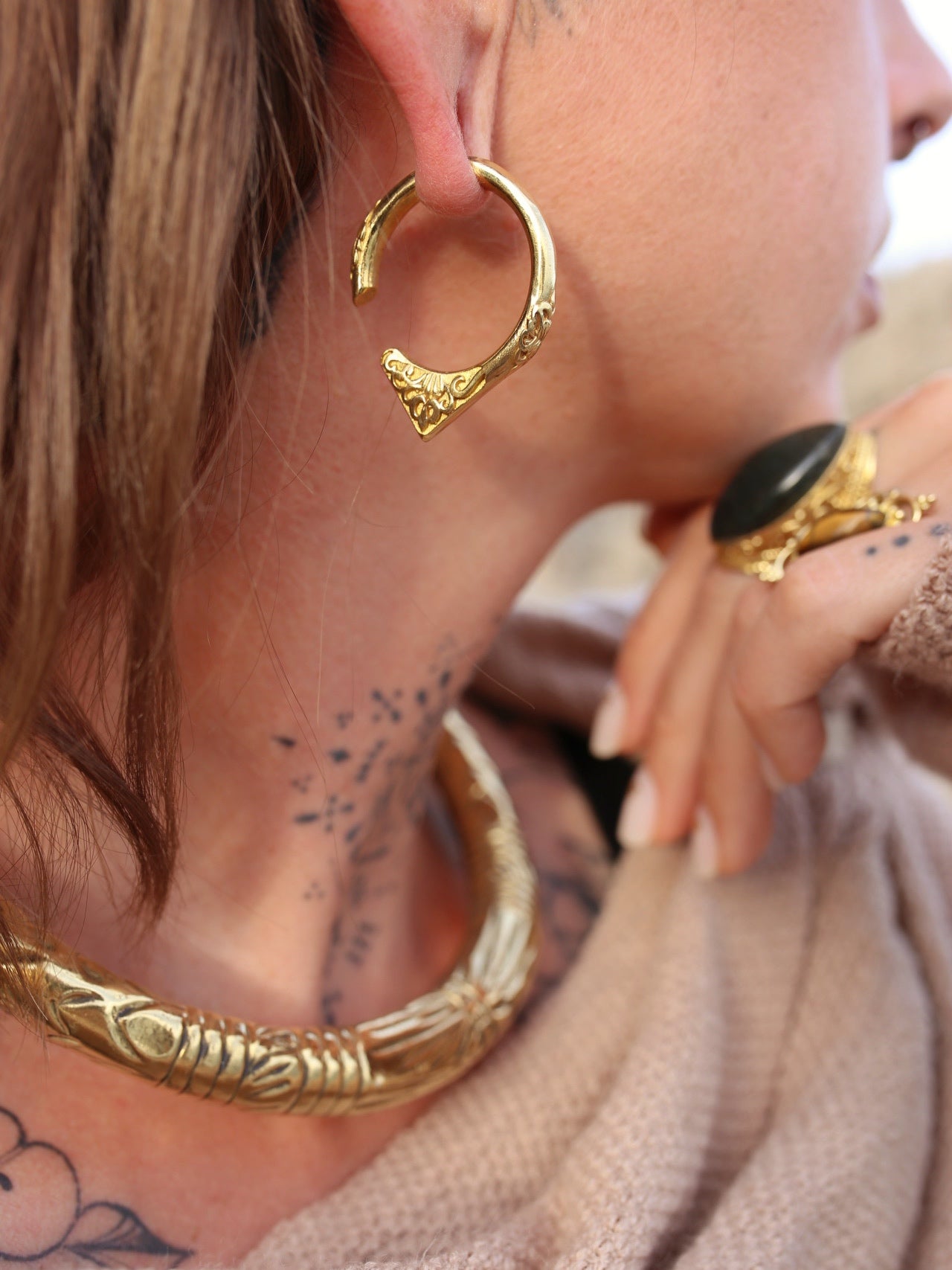 Poids d'oreille en laiton