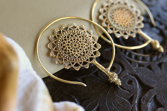 poids d'oreille en laiton